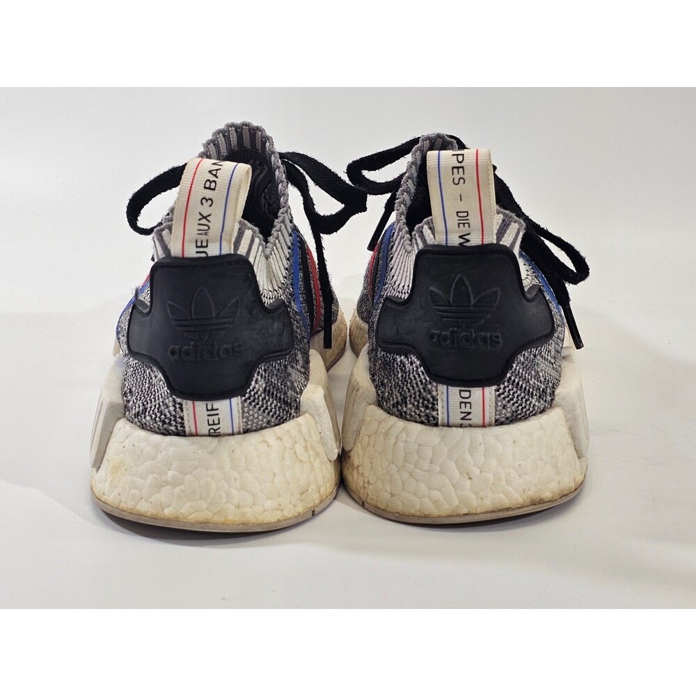 Adidas Mens 8.5 NMD R1 Tri-Color Stripes Primeknit Running Shoes‎ Sneakers EUC - Picture 4 of 11